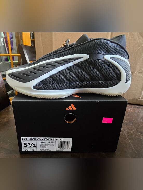 adidas Other - adidas Anthony Edwards 2J Basketball Shoe - Black & White
